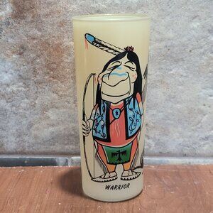 Bill Flores Native American Warrior Chief Frosted Glasses 16 oz